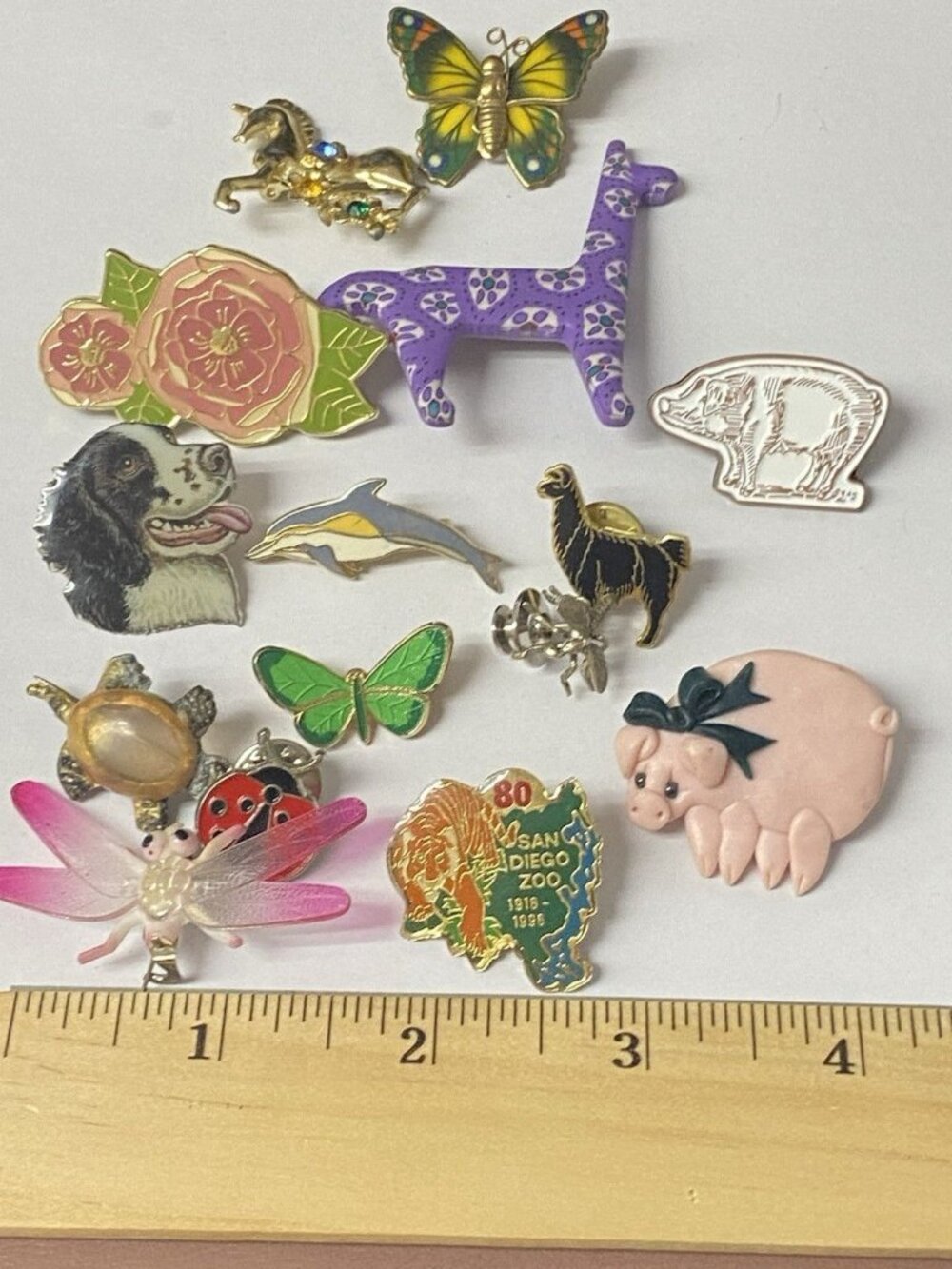 Lot 15 Dog Dragonfly Pig Llama Tiger Mosquito Ladybug Butterfly Unicorn - Picture 3 of 14